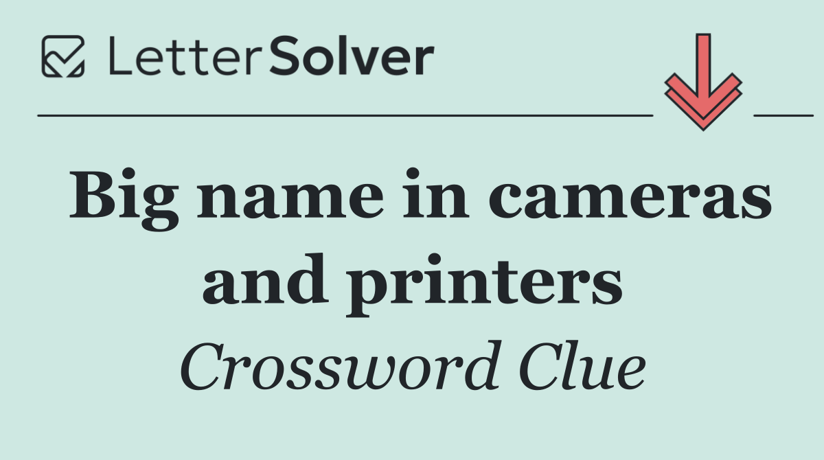 Big name in cameras and printers
