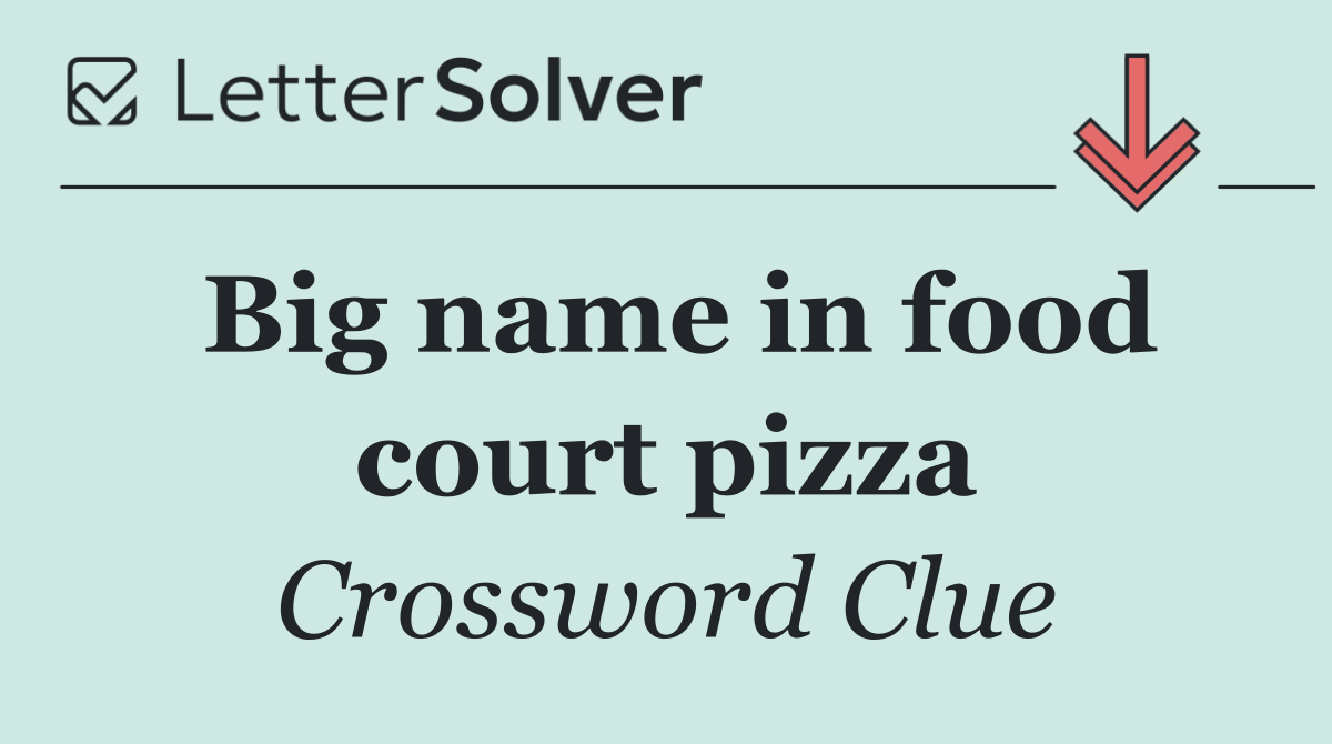 Big name in food court pizza