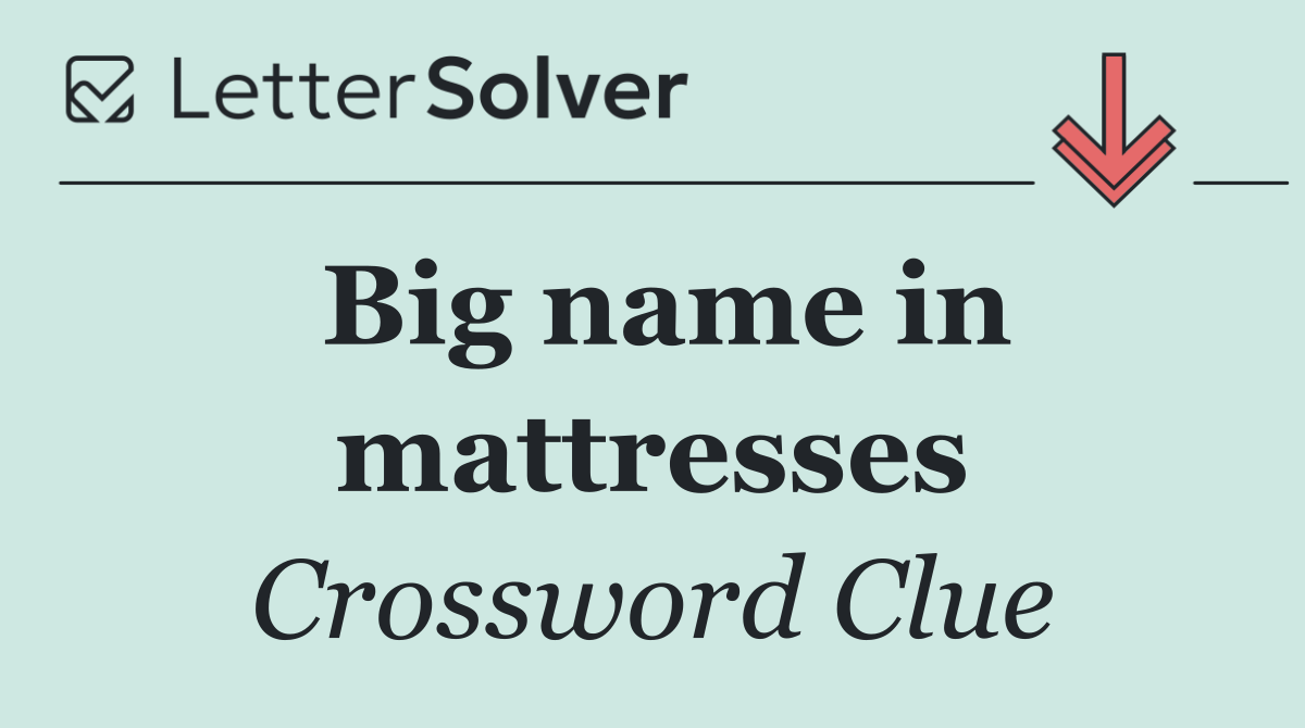 Big name in mattresses
