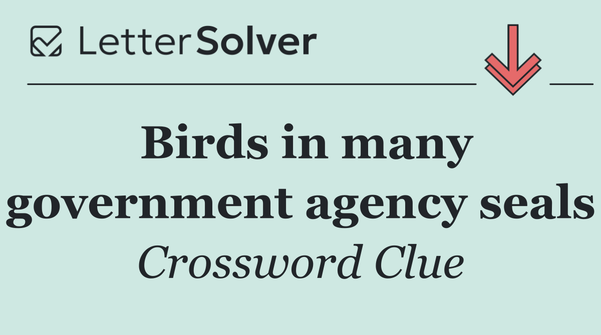Birds in many government agency seals