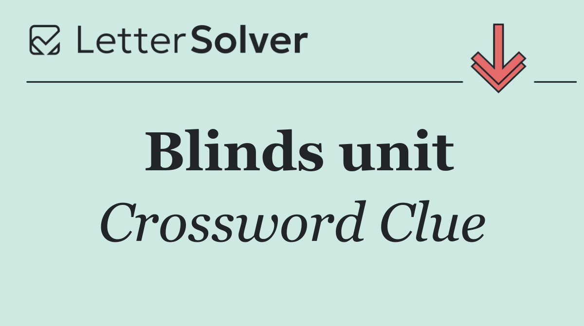 Blinds unit