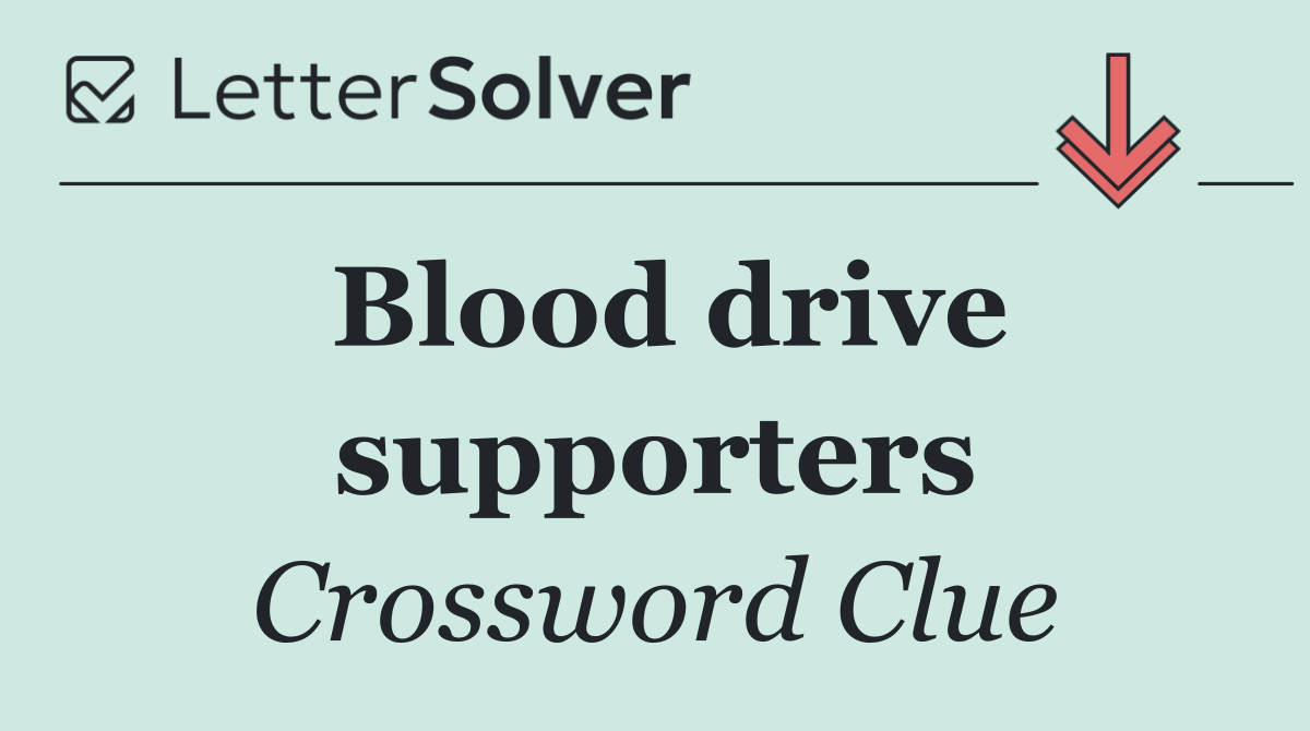 Blood drive supporters