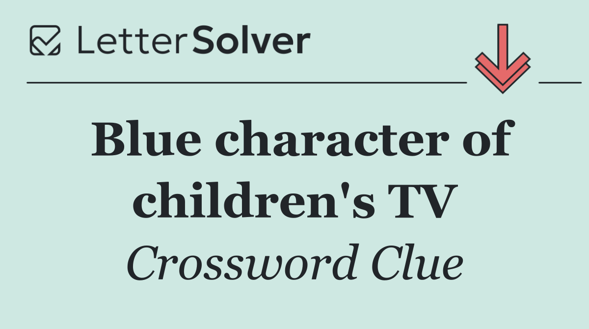 Blue character of children's TV
