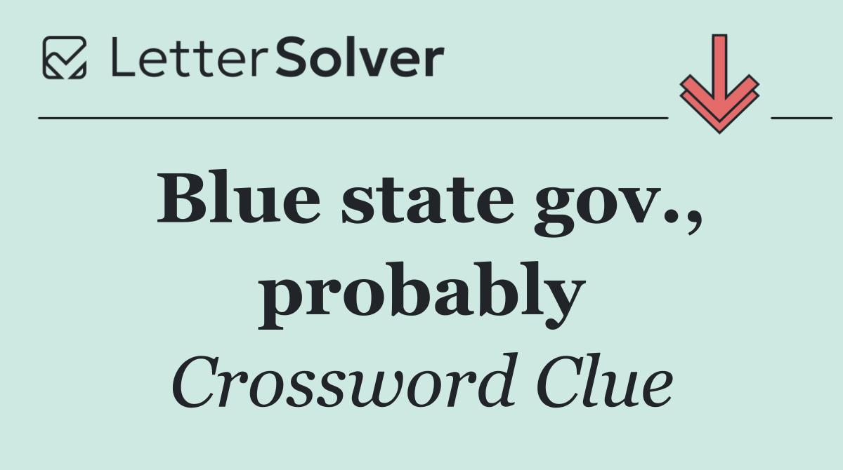 Blue state gov., probably