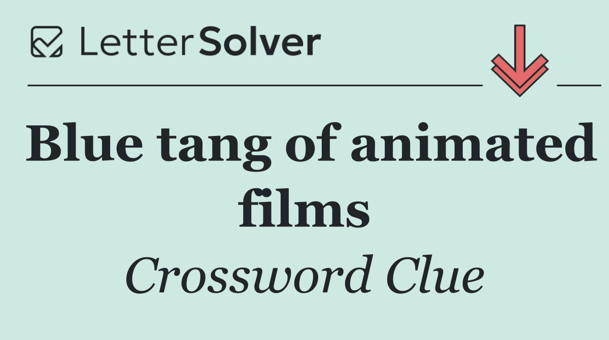 Blue tang of animated films