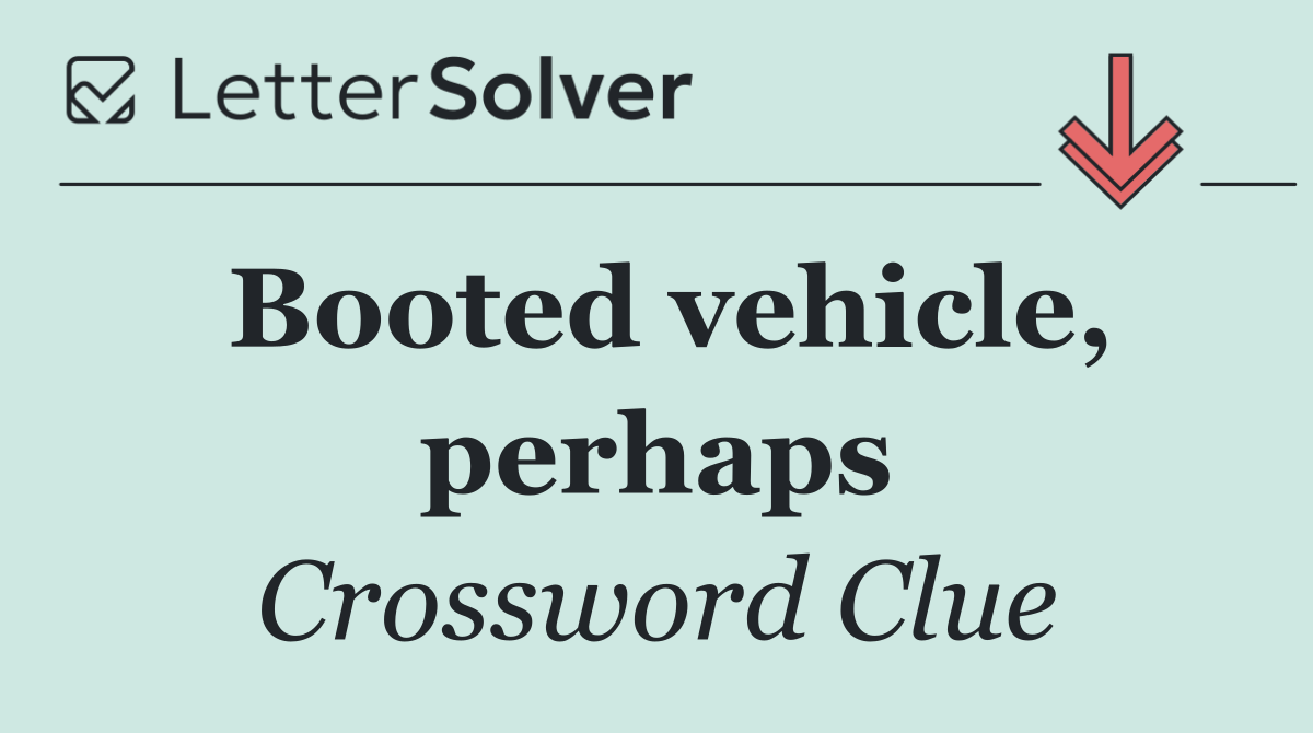 Booted vehicle, perhaps