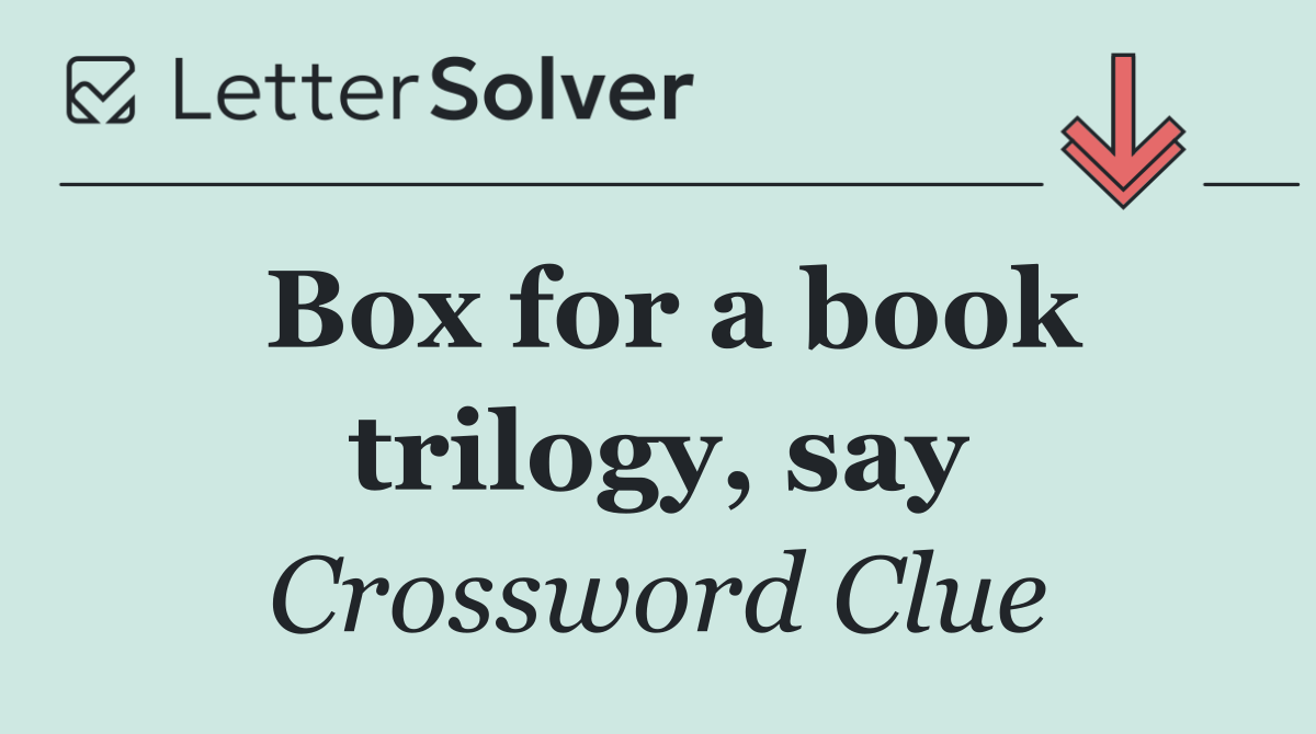 Box for a book trilogy, say