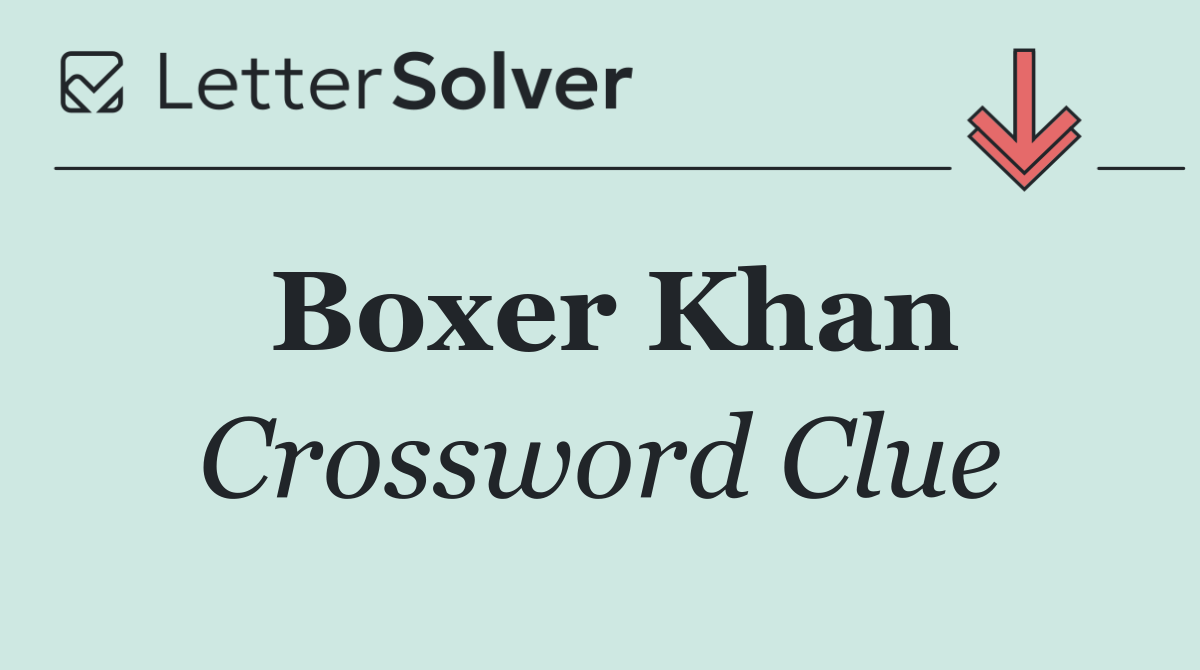 Boxer Khan