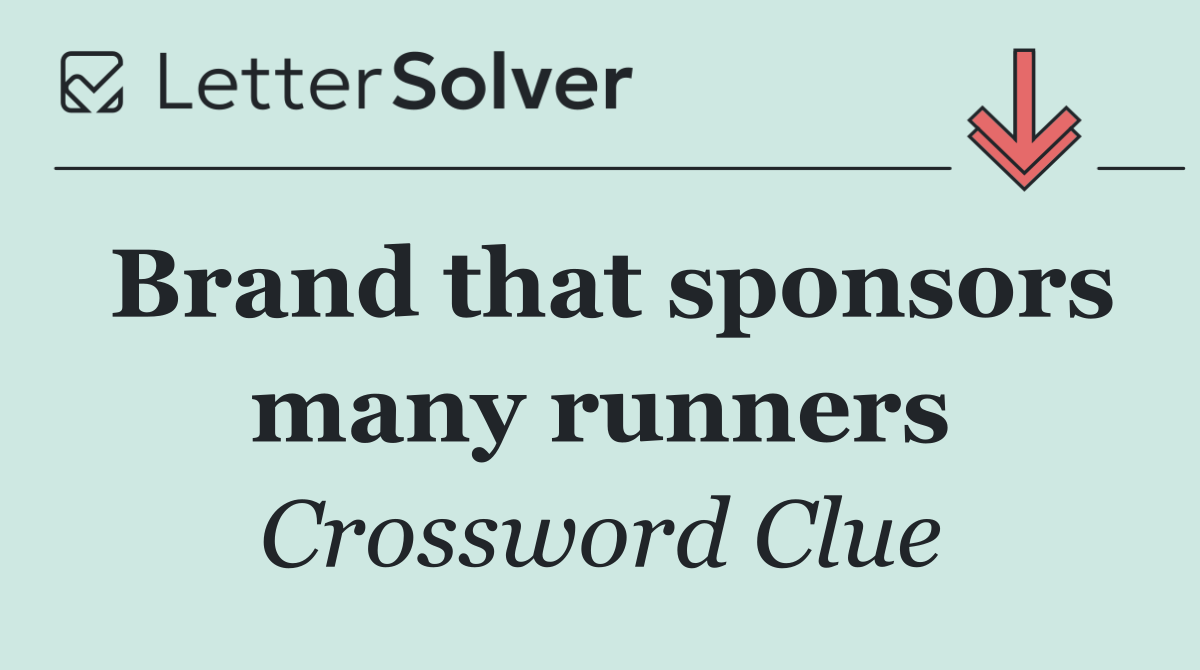 Brand that sponsors many runners