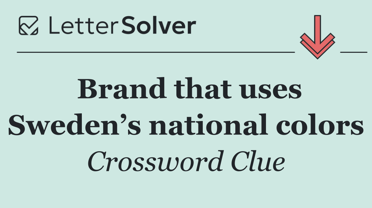 Brand that uses Sweden’s national colors