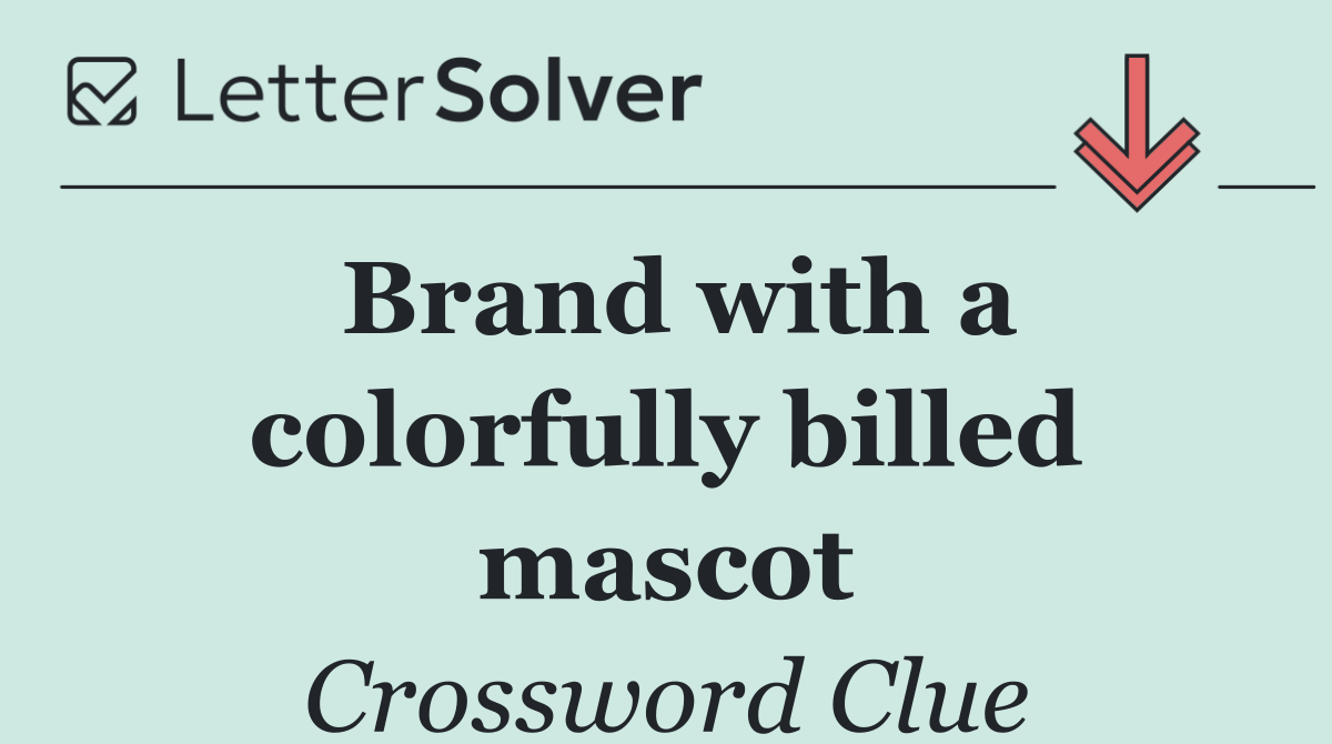 Brand with a colorfully billed mascot
