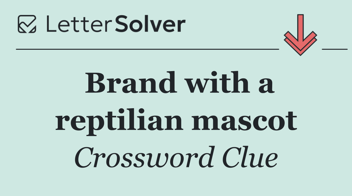 Brand with a reptilian mascot