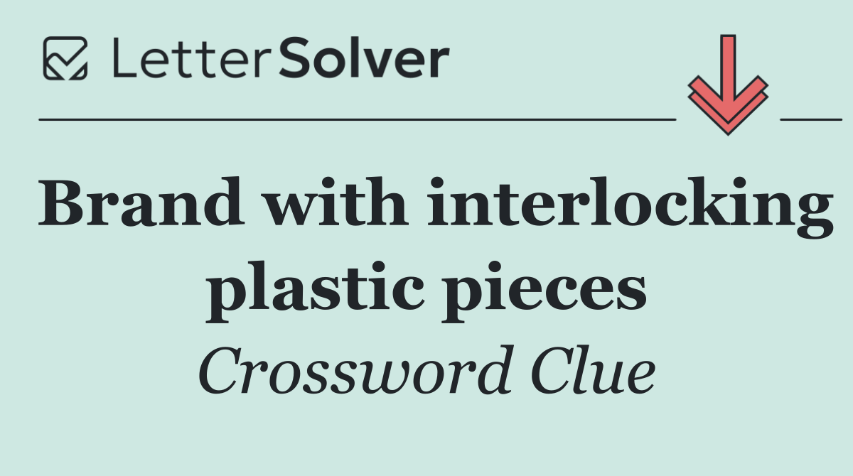 Brand with interlocking plastic pieces