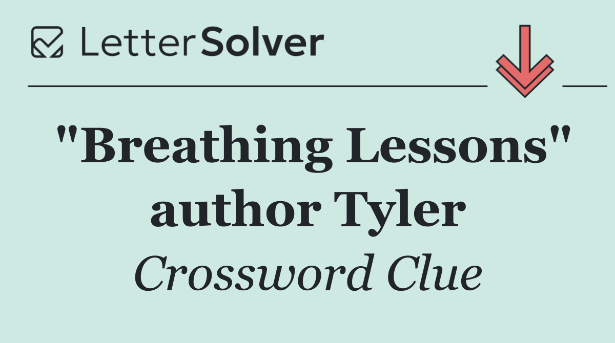 "Breathing Lessons" author Tyler