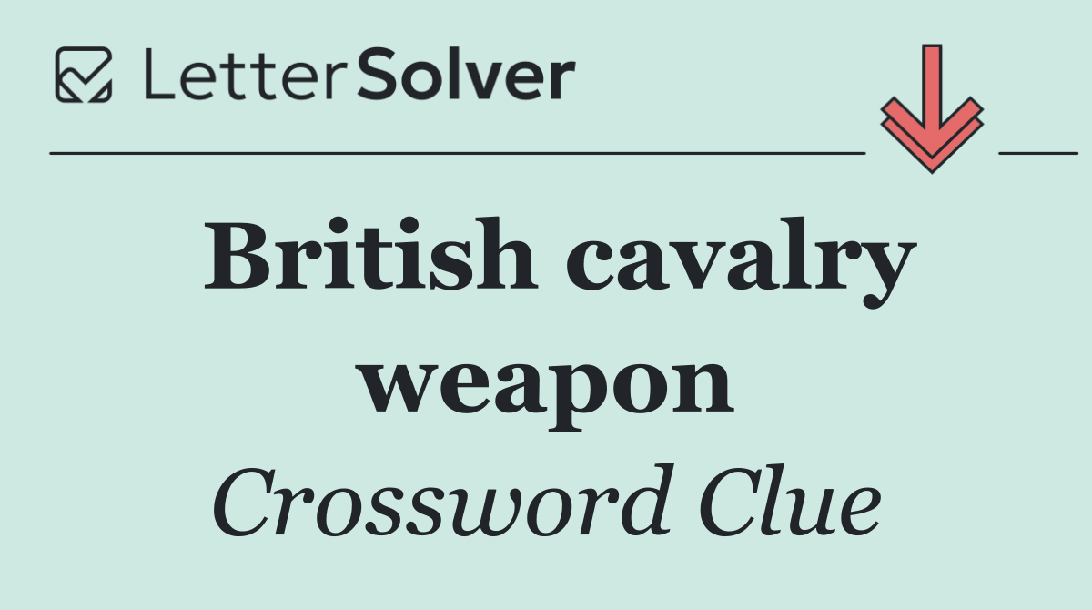 British cavalry weapon
