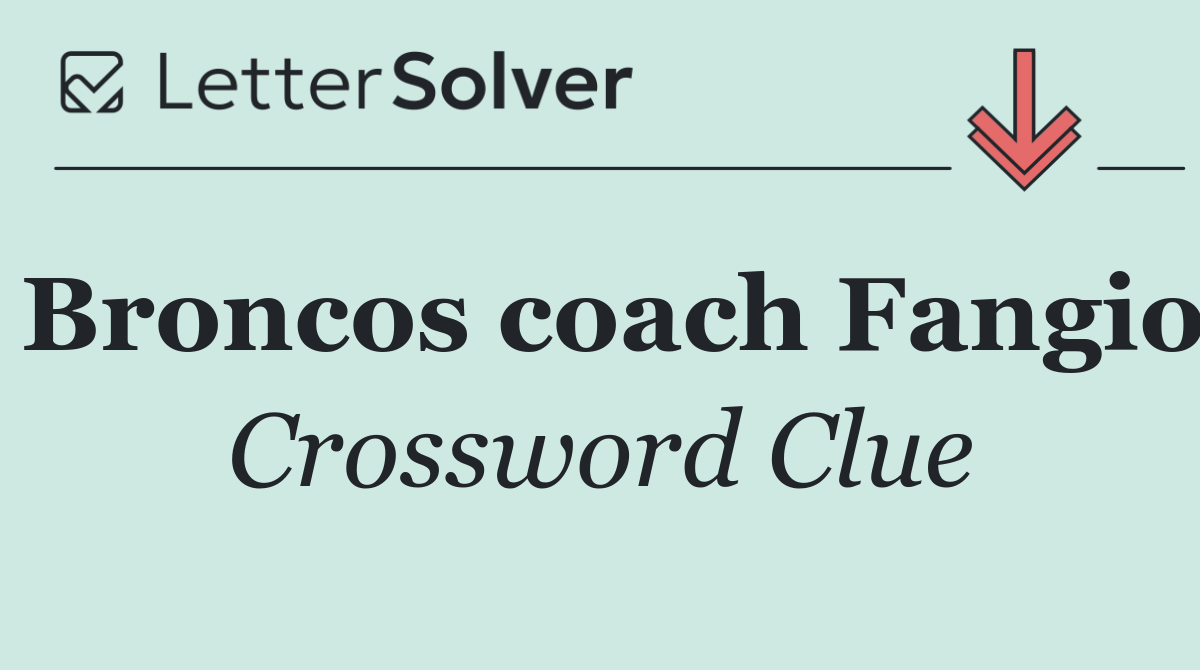 Broncos coach Fangio