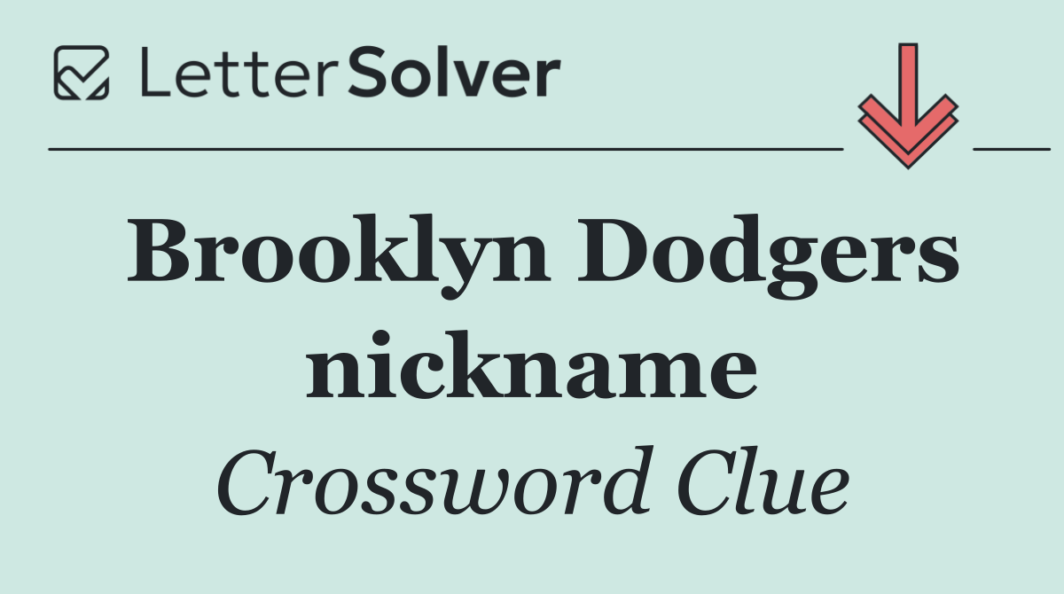 Brooklyn Dodgers nickname