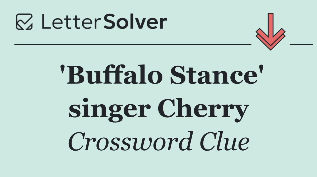 'Buffalo Stance' singer Cherry