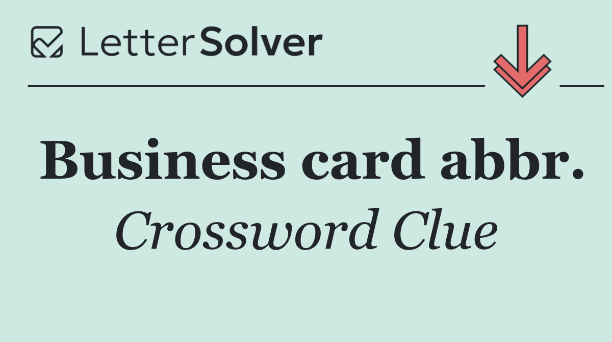 Business card abbr.