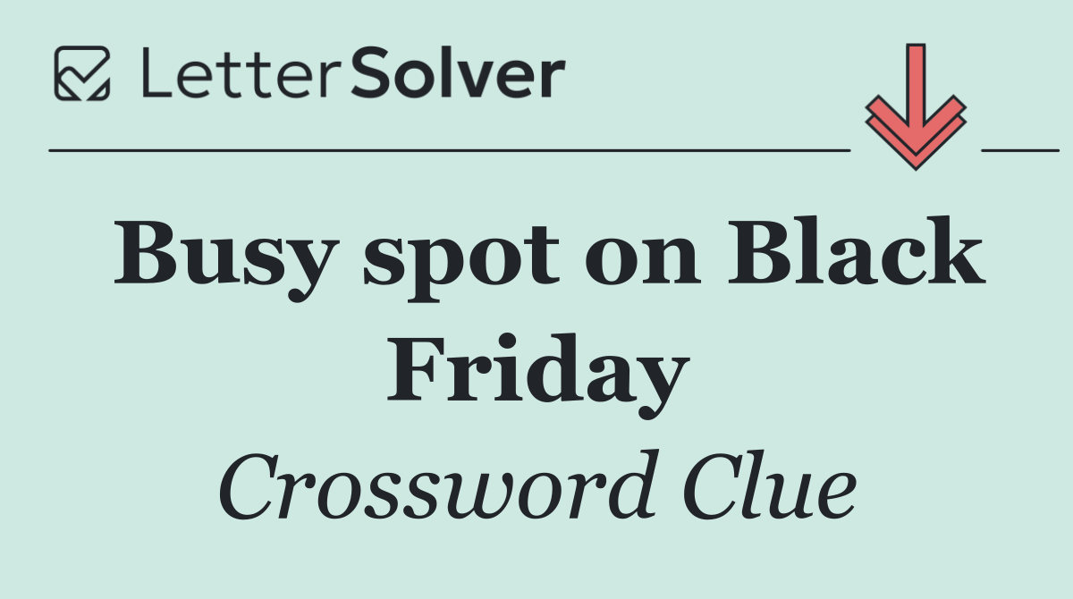Busy spot on Black Friday