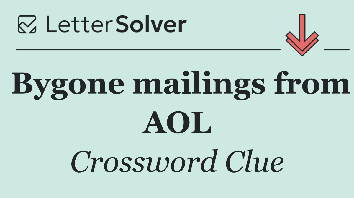 Bygone mailings from AOL