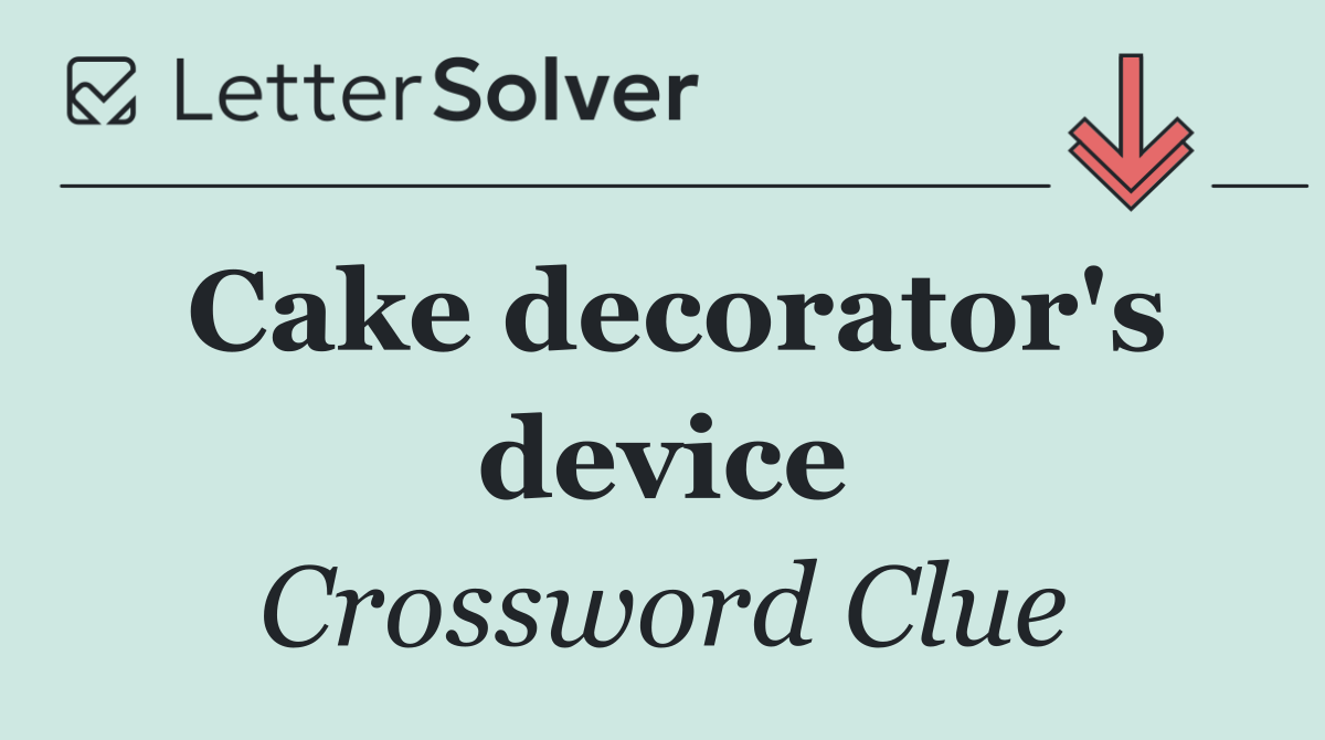 Cake decorator's device