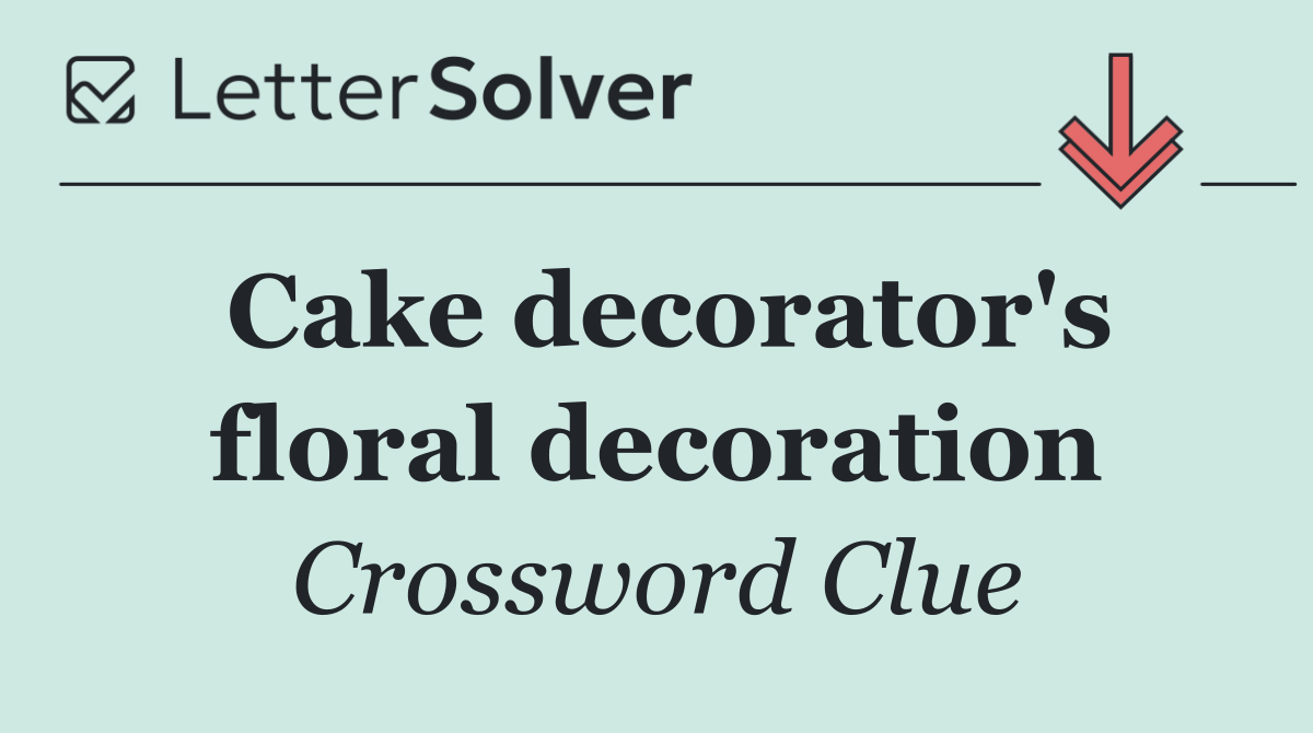 Cake decorator's floral decoration
