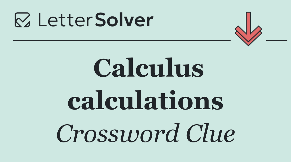 Calculus calculations