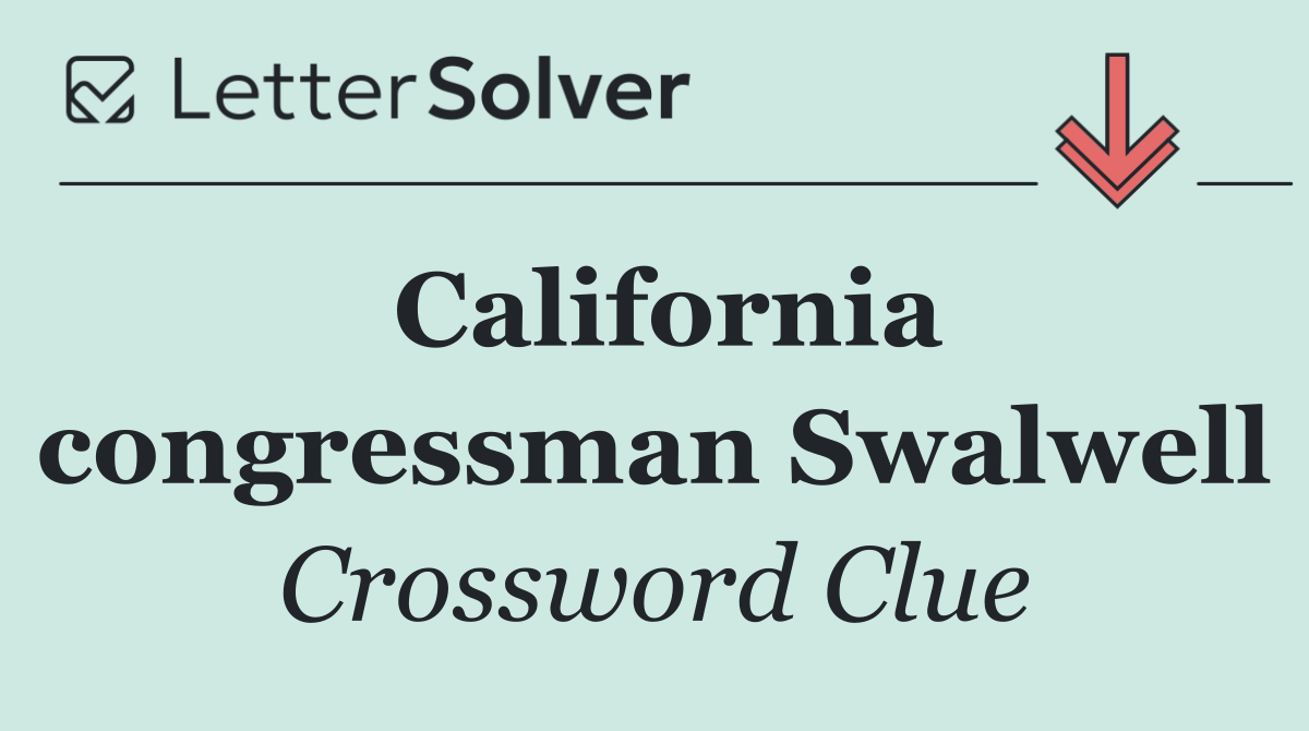 California congressman Swalwell