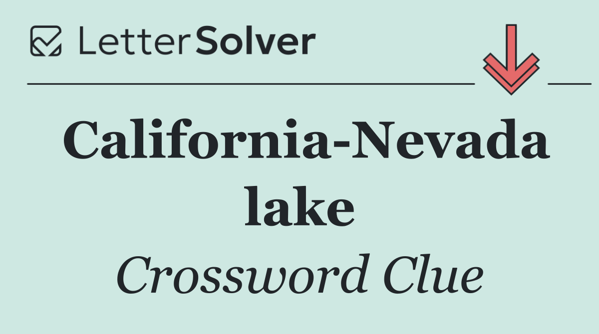 California Nevada lake