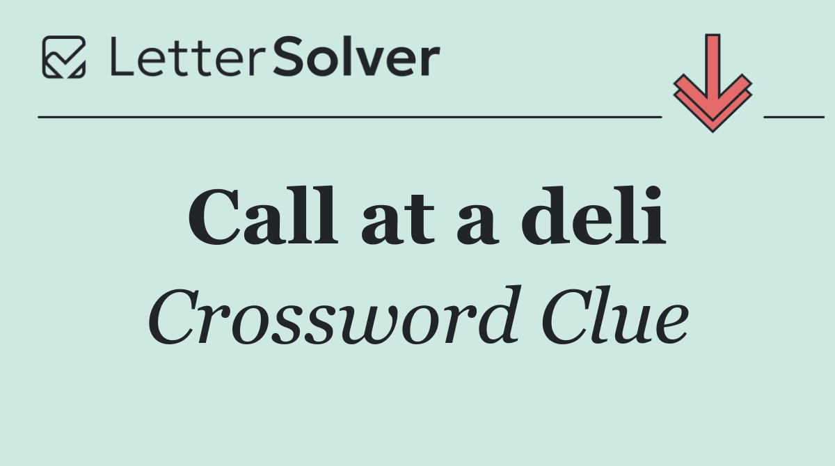 Call at a deli