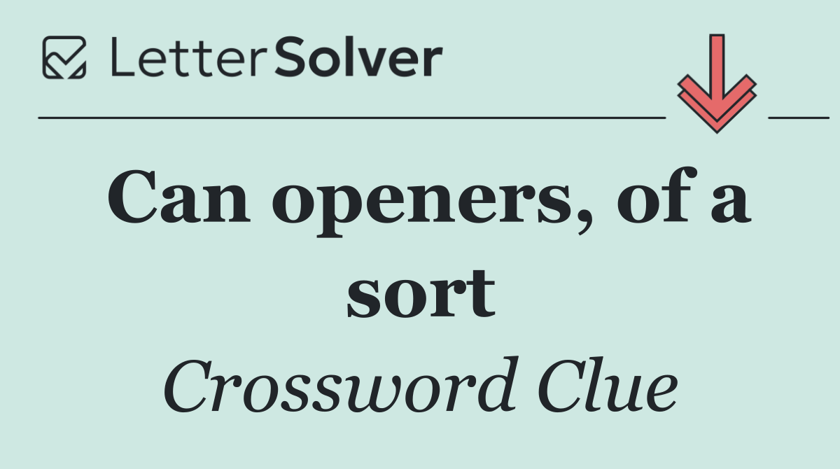 Can openers, of a sort