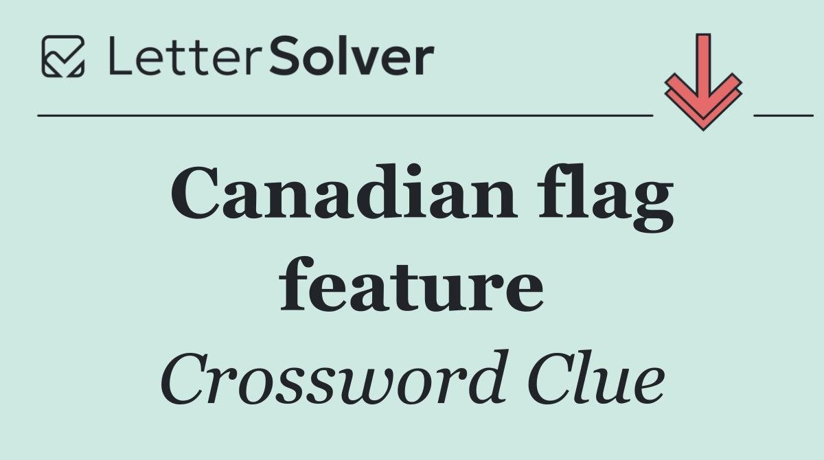 Canadian flag feature