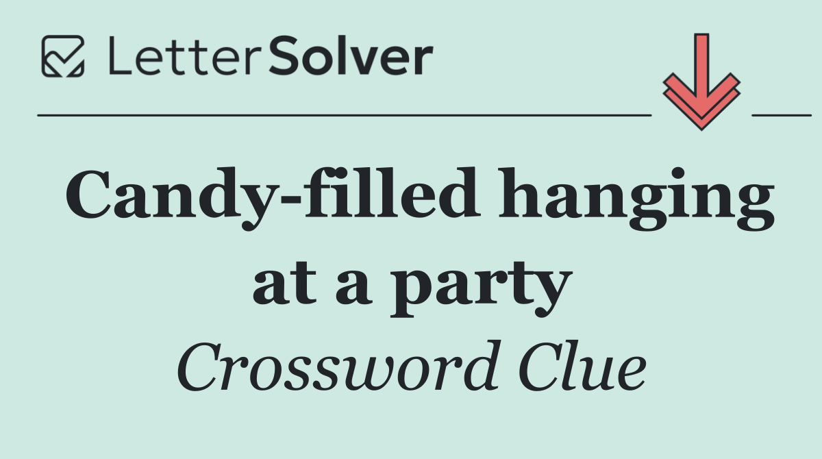 Candy filled hanging at a party