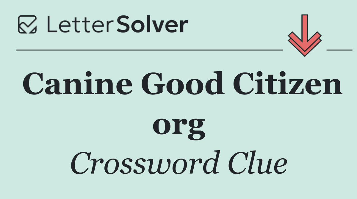 Canine Good Citizen org