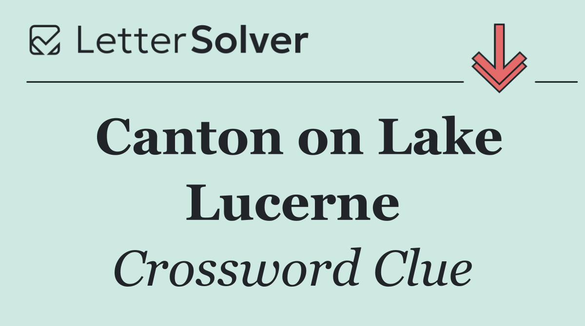 Canton on Lake Lucerne