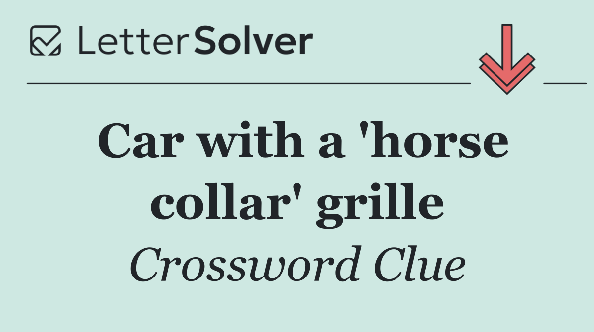 Car with a 'horse collar' grille