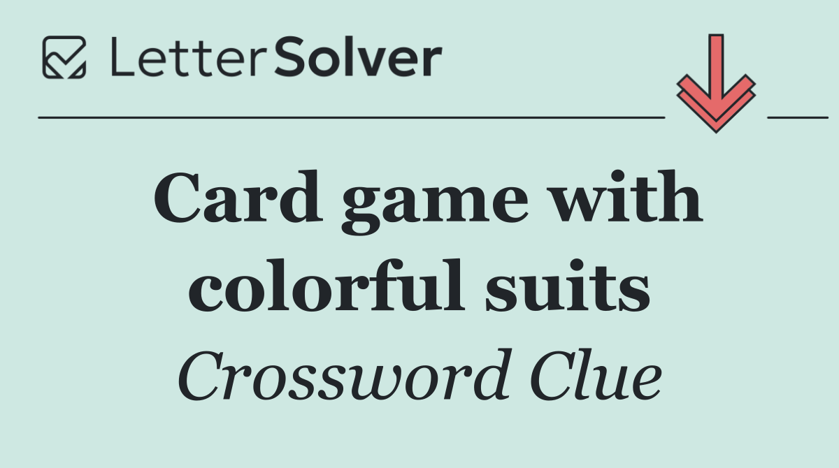 Card game with colorful suits