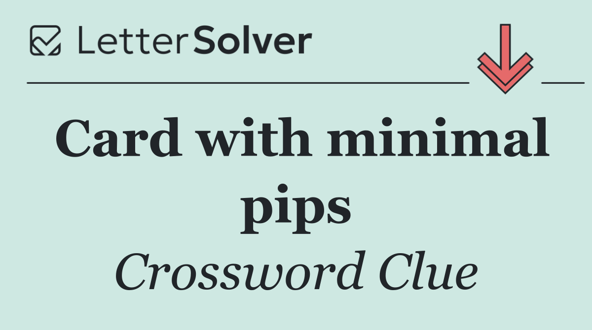 Card with minimal pips