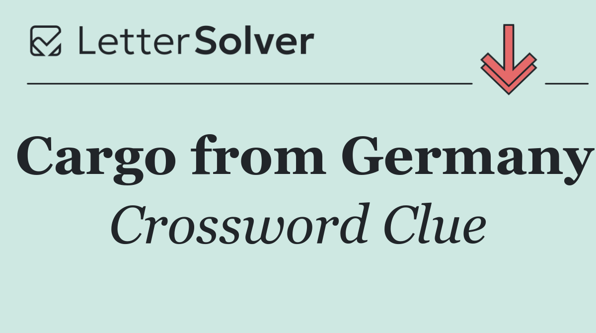 Cargo from Germany