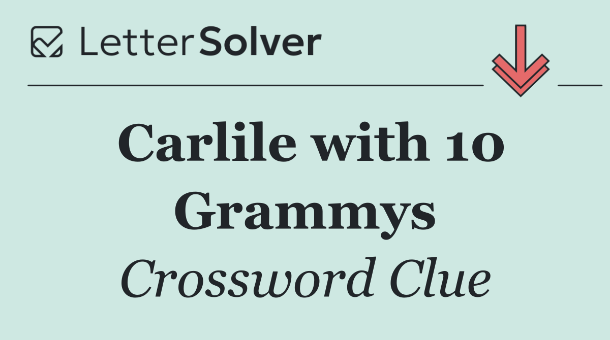 Carlile with 10 Grammys