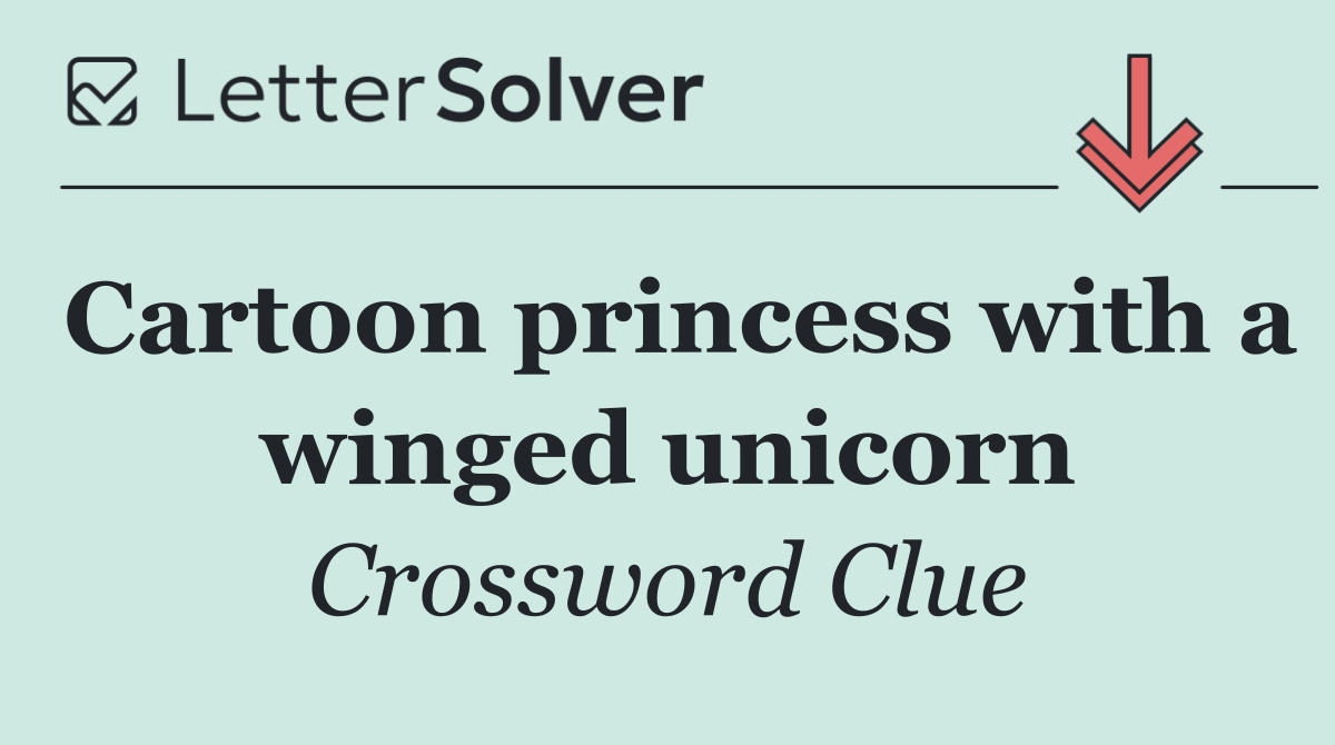 Cartoon princess with a winged unicorn