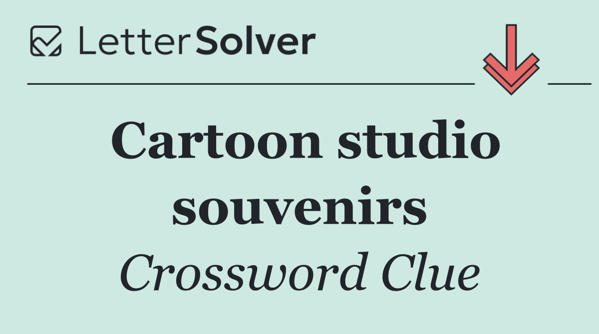 Cartoon studio souvenirs