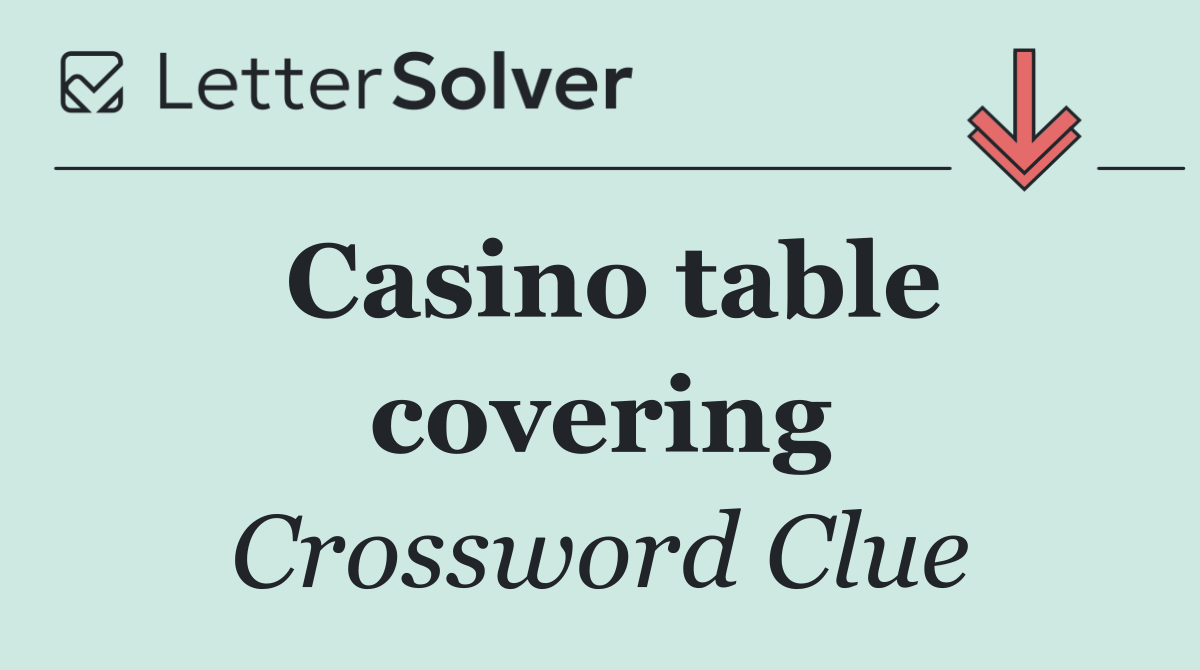 Casino table covering