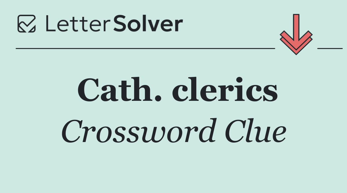 Cath. clerics