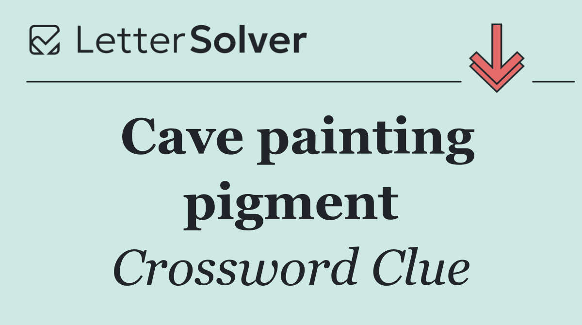 Cave painting pigment