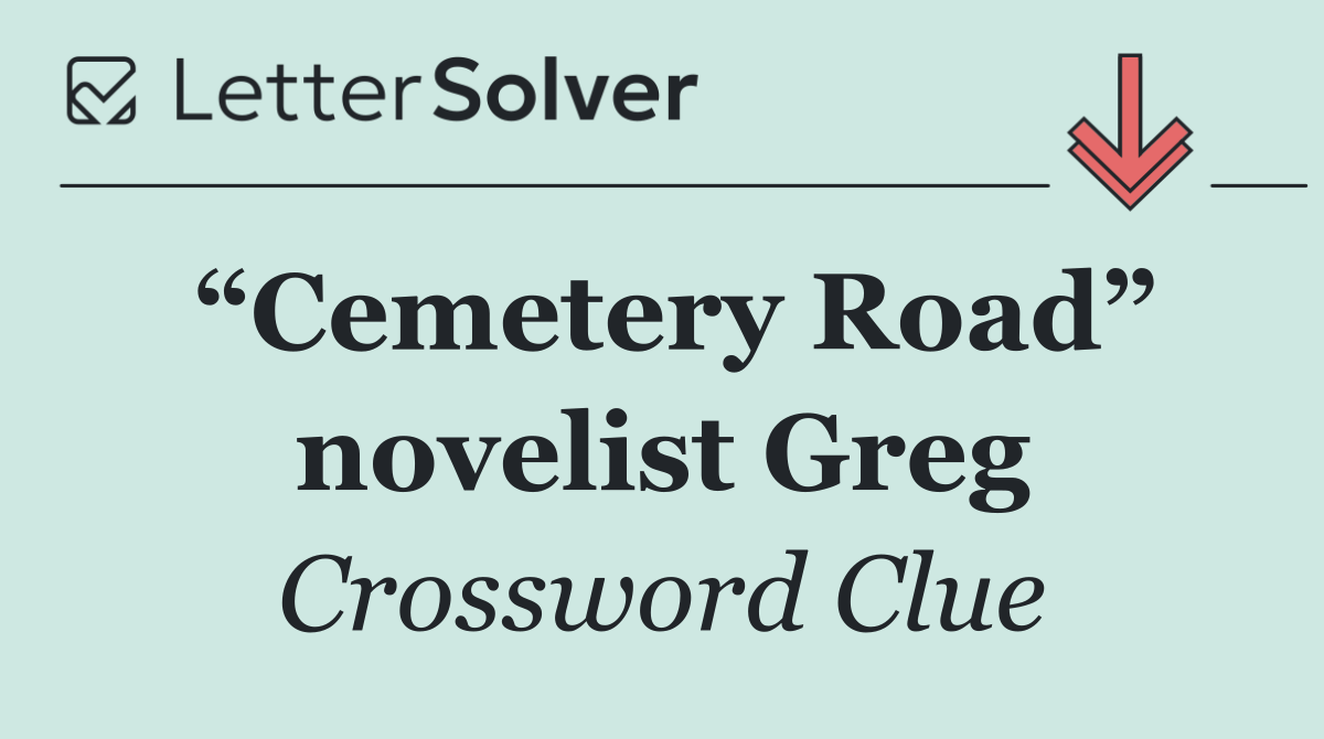 “Cemetery Road” novelist Greg