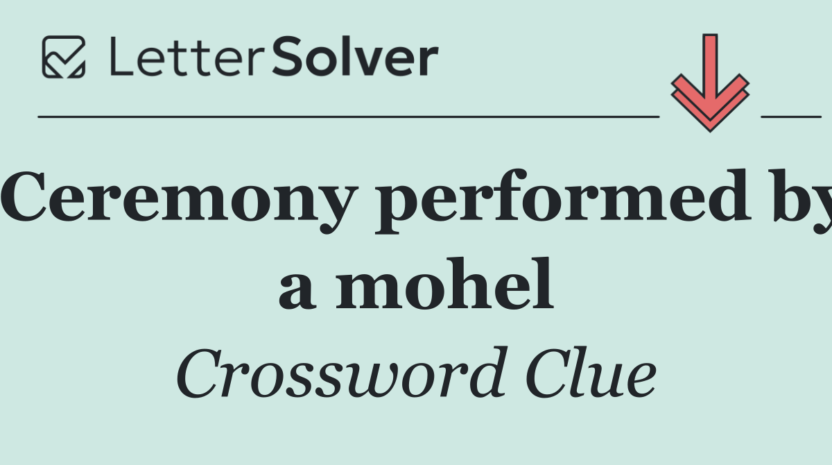 Ceremony performed by a mohel