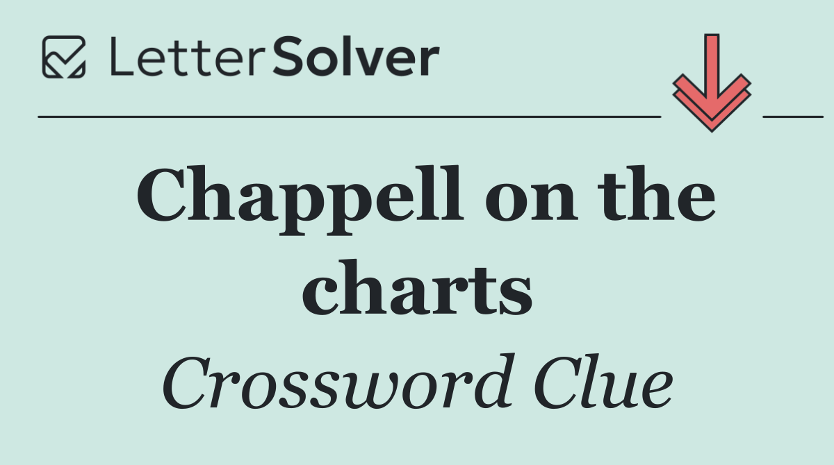 Chappell on the charts