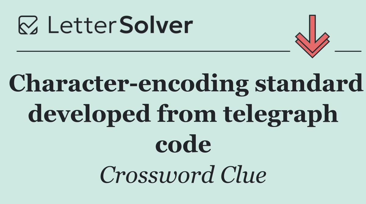Character encoding standard developed from telegraph code